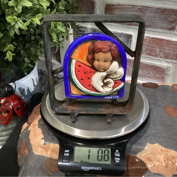 🔵 Extremely unique Mexico Art Decor Key Holder - Heavy Metal & Ceramic Crafted - Picture 11 of 11